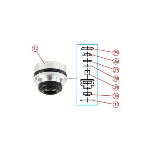 Kayaba Rear shock seal head KYB - Honda/Kawasaki/Yamaha (2031)
