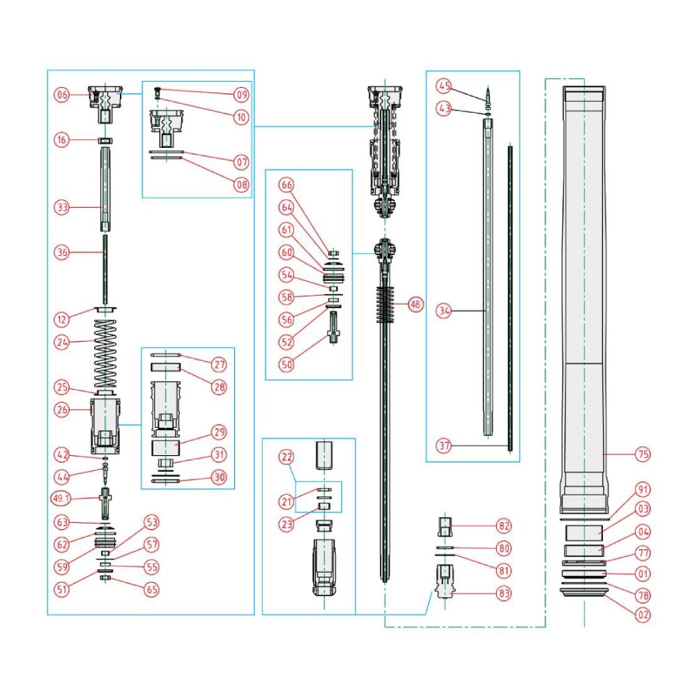 Kayaba Fork spare parts Cartridge Back-up Oil Seal (21 - Honda/Husqvarna/Kawasaki/Yamaha (2006 - 2021)