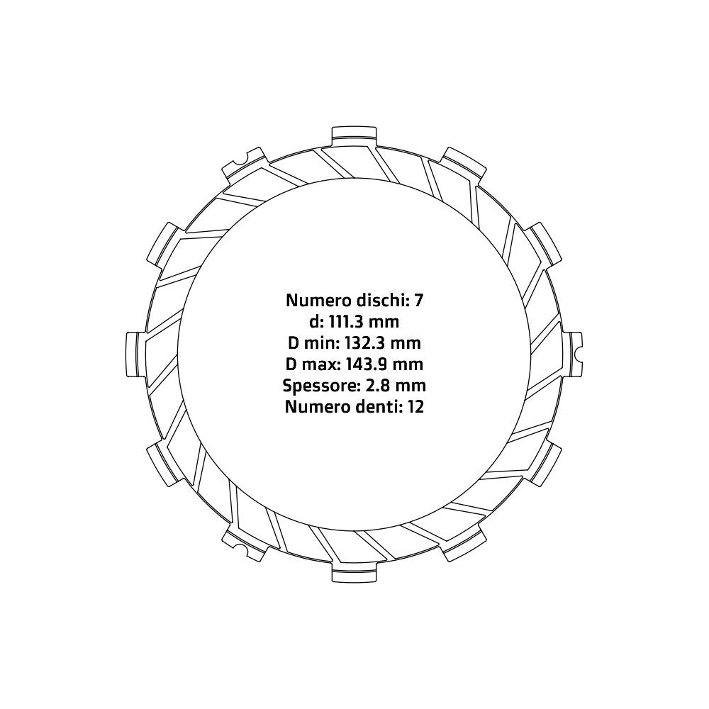 Clutch plates Kawasaki KX 125 (1997 - 2008)