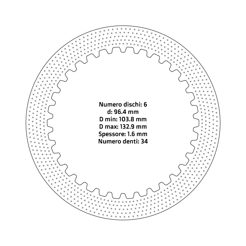 Clutch plates Kawasaki KX 125 (1994 - 2008)