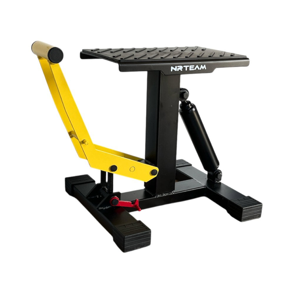 Motorcycle lift stand fixed damped