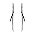 Pair of ratchet tie-down straps for motorcycle 38mm black