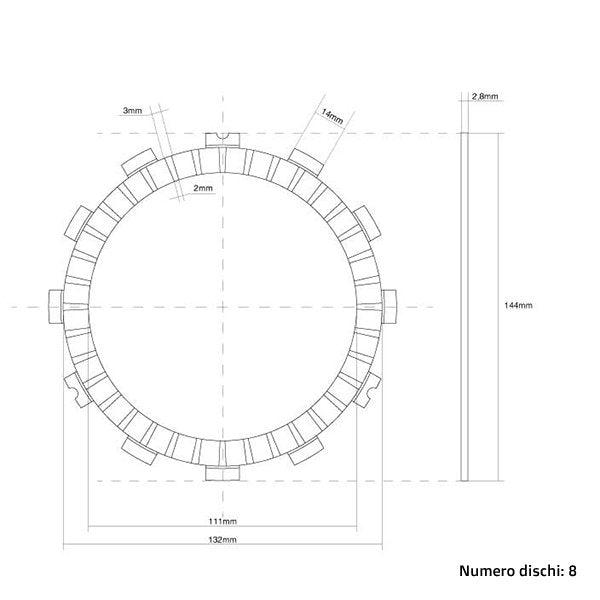 FCC Clutch Clutch Discs (Friction) FCC Kawasaki KX 250 F (2004 - 2025)