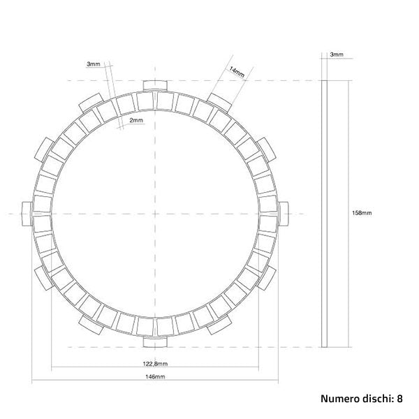 FCC Clutch Clutch Discs (Friction) FCC Suzuki RM 250 (1996 - 2002)