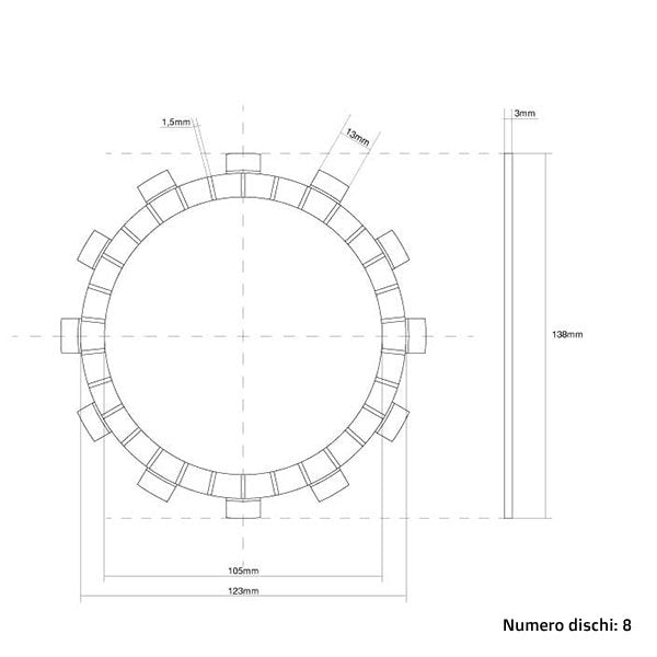 FCC Clutch Clutch Discs (Friction) FCC - Yamaha/Fantic (1993 - 2025)