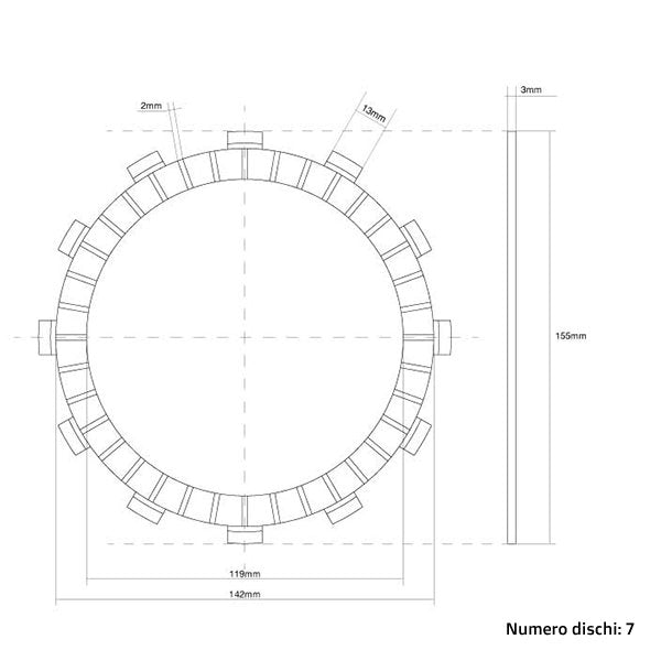 FCC Clutch Clutch Discs (Friction) FCC Yamaha YZ 250 (1988 - 1992)