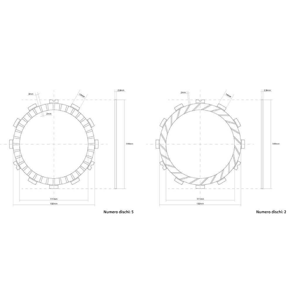 FCC Clutch Clutch Discs (Friction) FCC Kawasaki KX 125 (1997 - 2008)