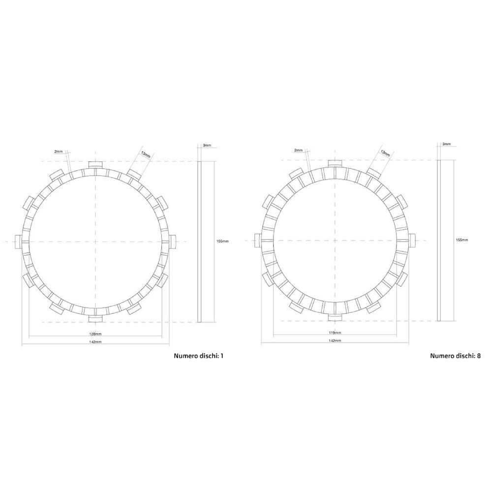 FCC Clutch Clutch Discs (Friction) FCC - Yamaha (2001 - 2002)
