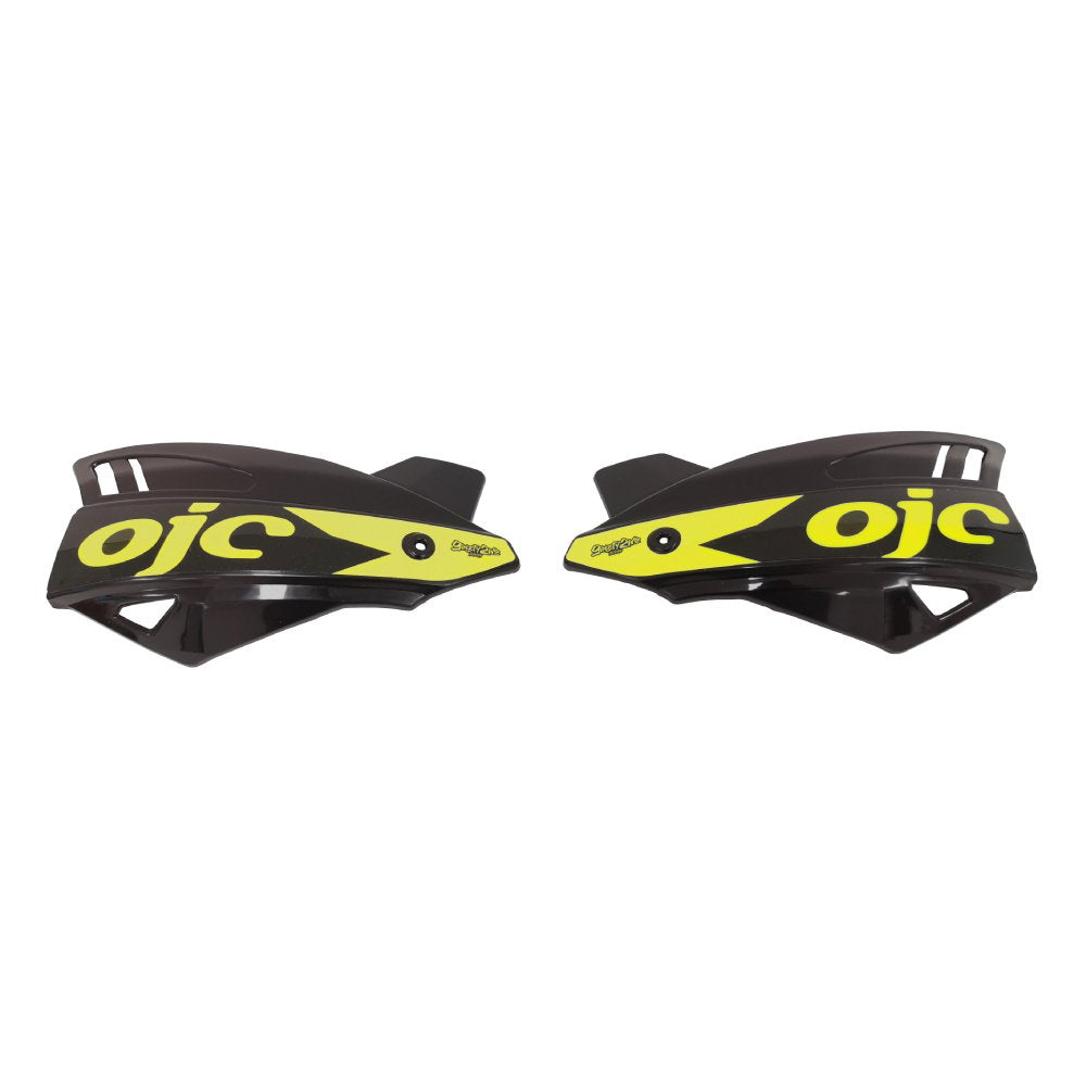Pair of handguards OJC SHARK universal (neon yellow sticker)