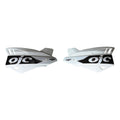 Pair of handguards OJC SHARK universal white (black sticker)