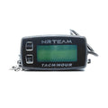 Universal inductive hour meter and tachometer black