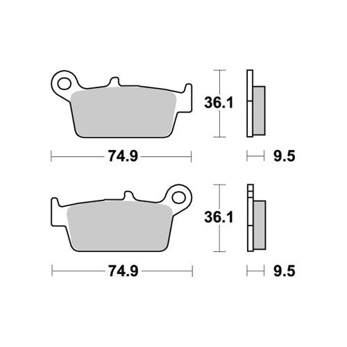 Brake pads WRP - GASGAS/Honda/Kawasaki/Suzuki/TM Racing/Yamaha (1987 - 2015)