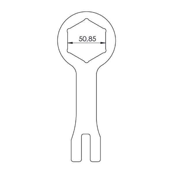 Crosspro Specific wrench for forks – Hexagon 50.85 mm