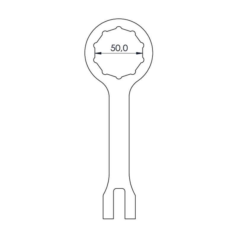 Crosspro Specific wrench for forks – Decagon 50 mm