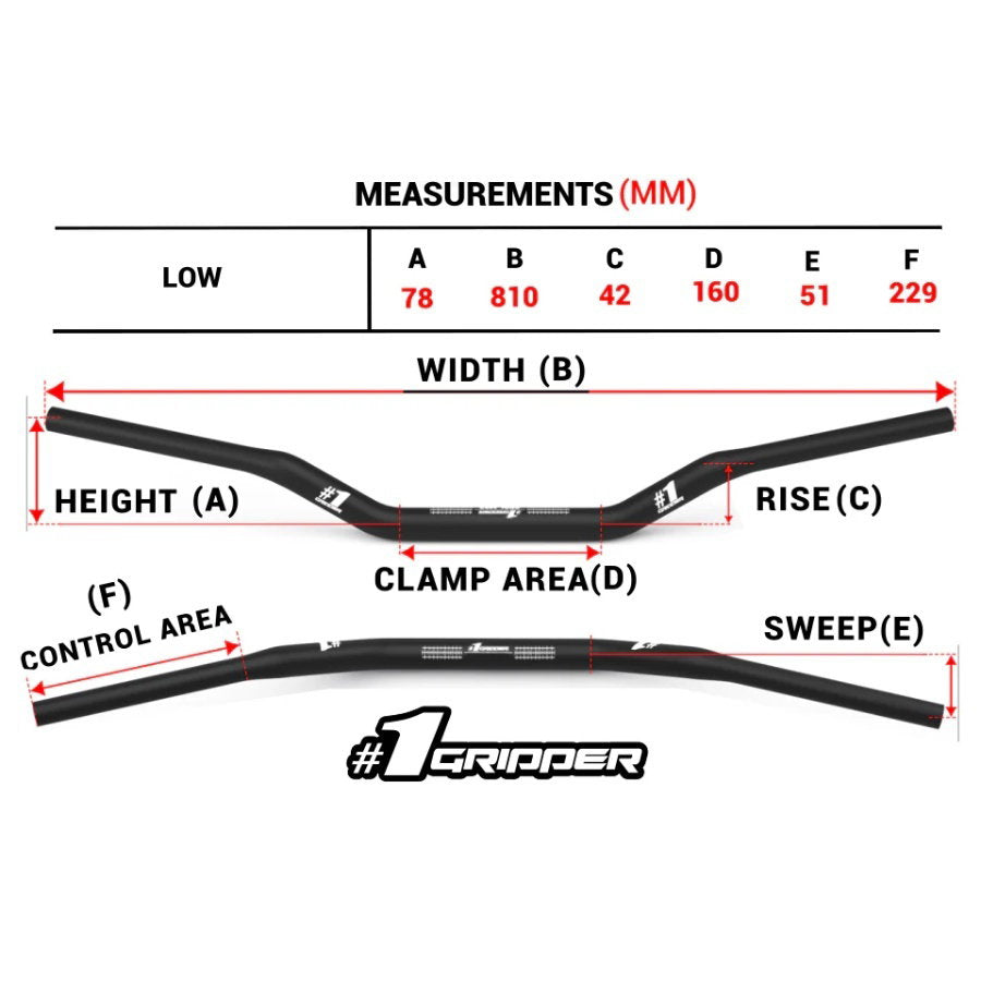 Handlebar Onegripper 28.6 mm SPRL low bend