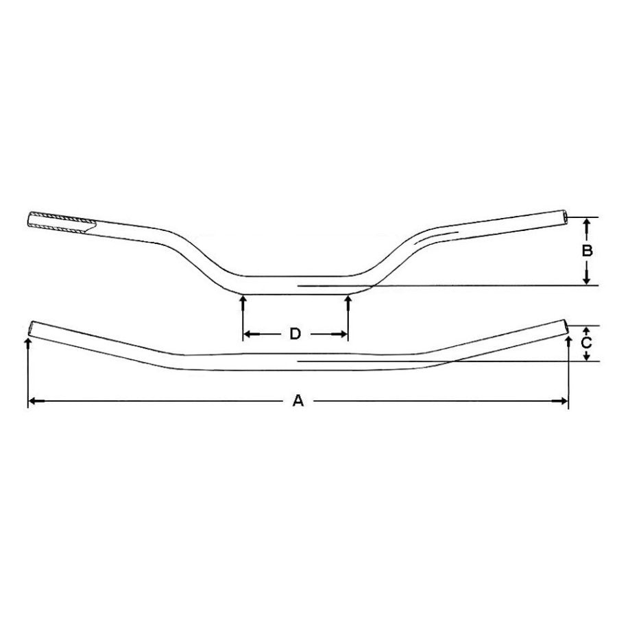 WRP Handlebar 28.6 mm O-S AMERICA low bend