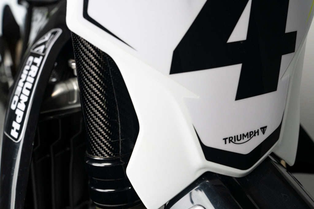 CMT Carbon Upper Fork Guards - TRIUMPH