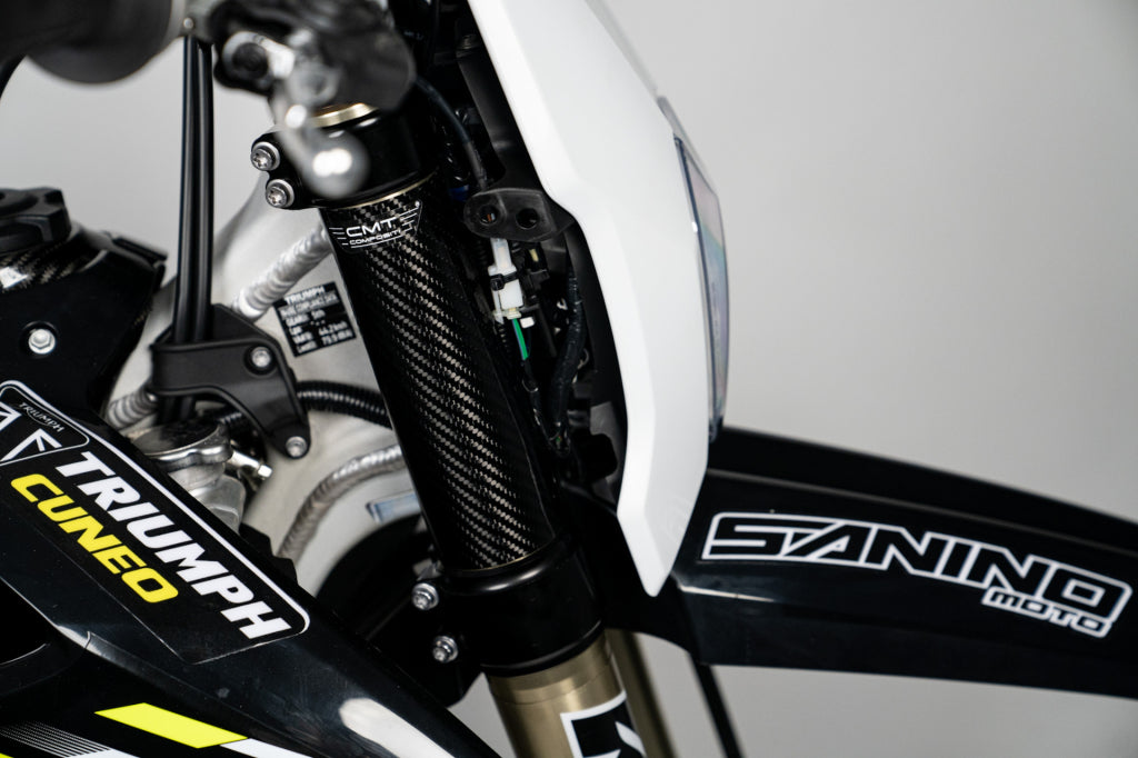 CMT Carbon Upper Fork Guards - TRIUMPH