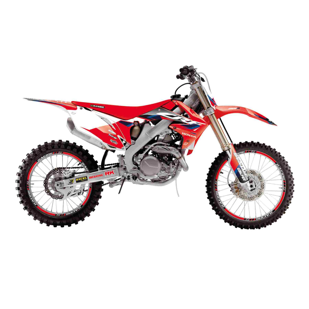 Blackbird Dream 5 Graphics Kit - Honda CRF R (2009-2013) on bike