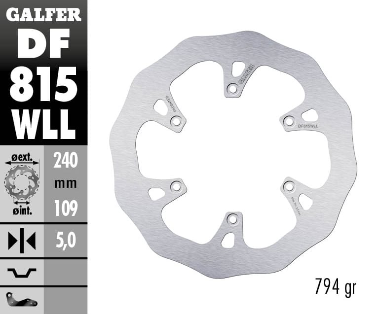 Galfer Wave 240mm Solid Rear Brake Disc (Beta)