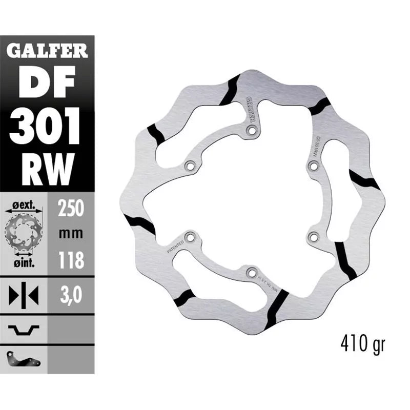 Galfer Race Off-Road Front Brake Disc 250mm - Suzuki/Yamaha