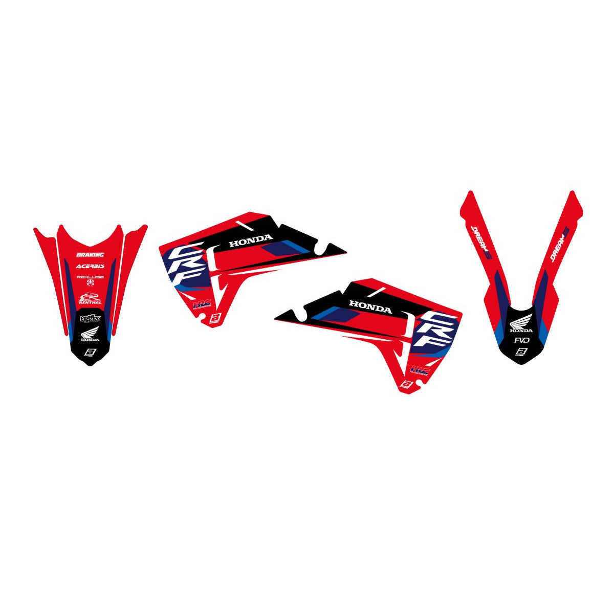 Blackbird Dream 5 Graphics Kit - Honda CRF R (2025)